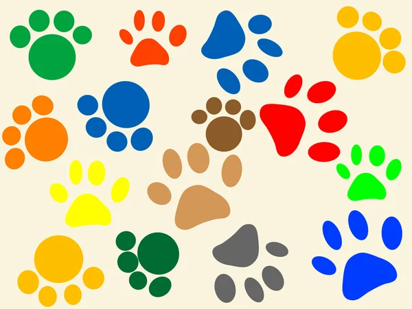 Paws pattern — Stock Vector