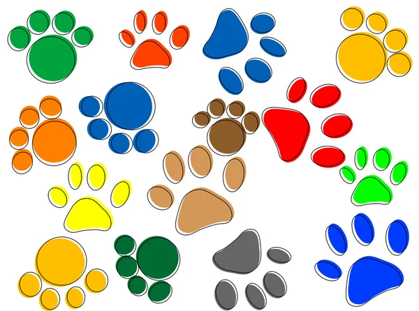 Paws pattern — Stock Vector