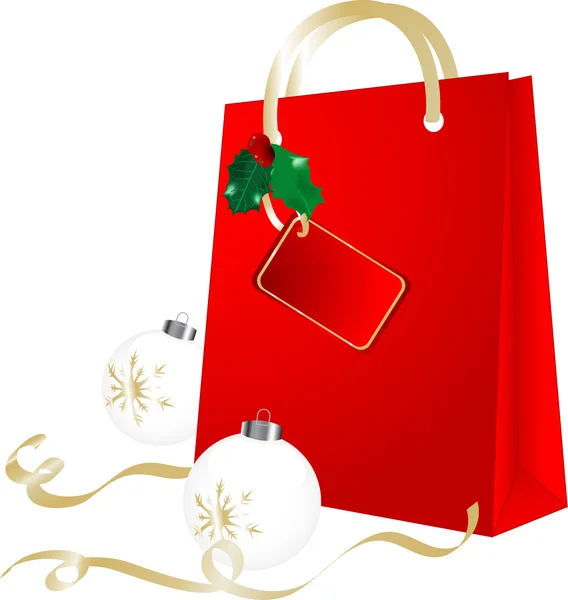 Christmas shoppingväska — Stock vektor