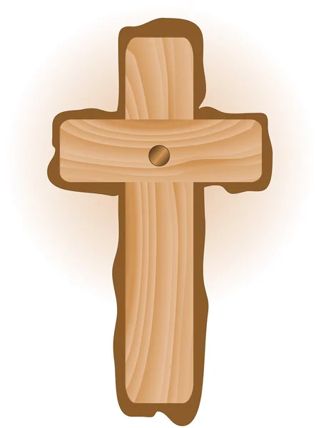 Dřevěný kříž — Stockový vektor