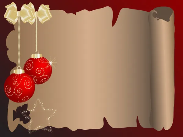 Weihnachtliches Pergament — Stockvektor