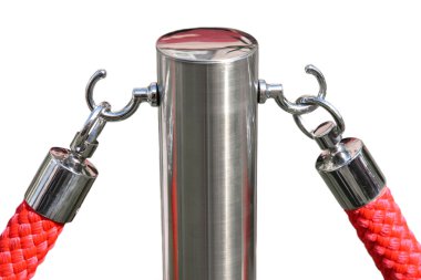 Red velvet rope and a silver pole clipart