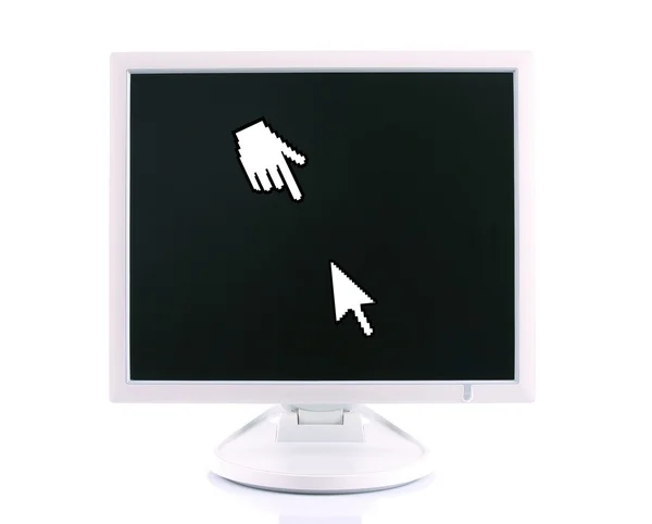 Computerscherm met cursors — Stockfoto