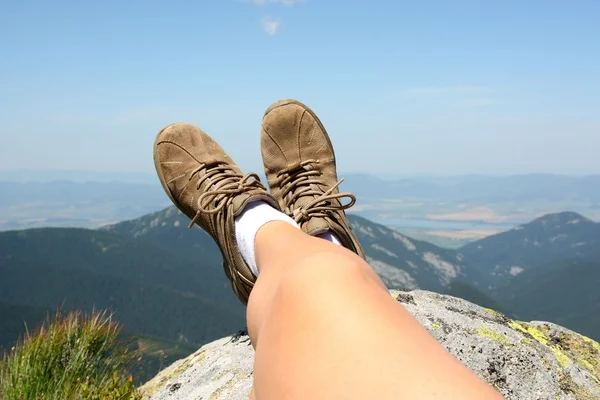 stock image Trekking in a mountains