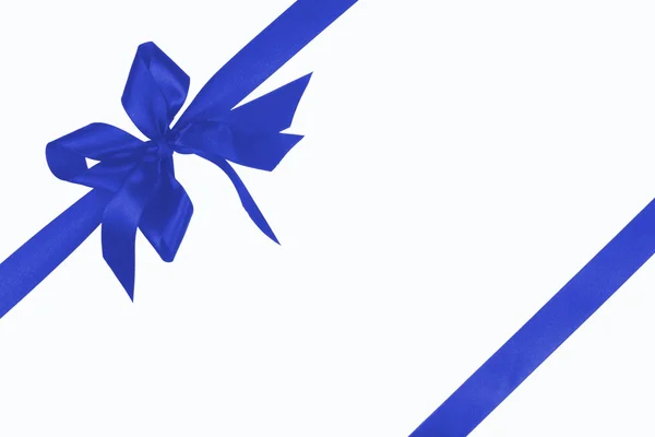 Dark blue bow with ribbon — Stock Photo, Image