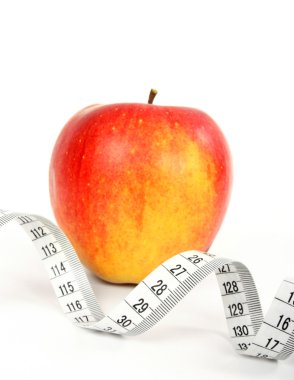 elma ve bir ölçüm bandı