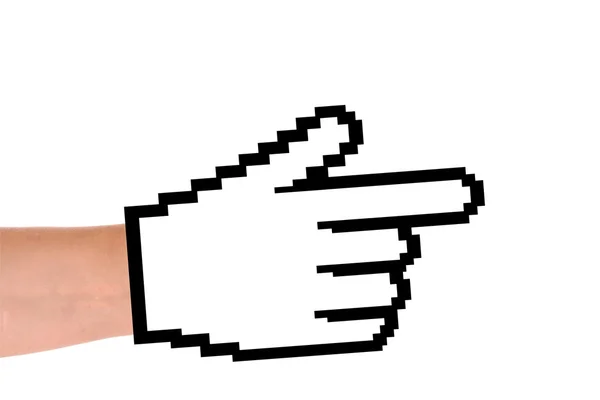 Mão com cursor — Fotografia de Stock