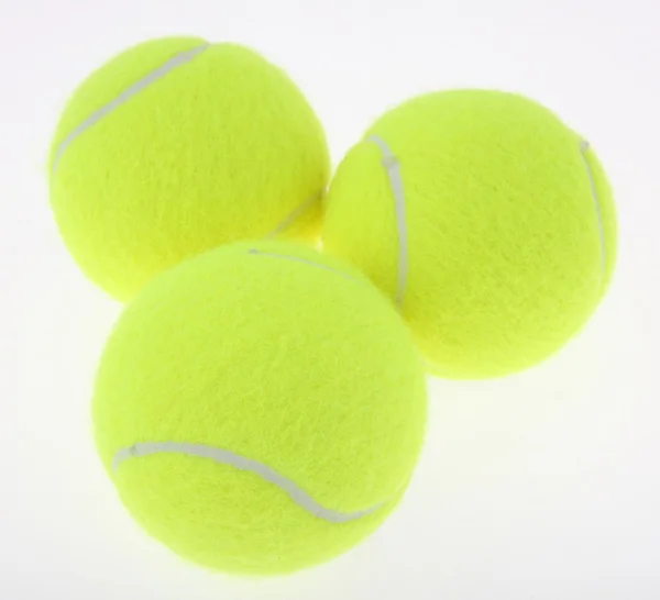 Três bolas de tênis — Fotografia de Stock
