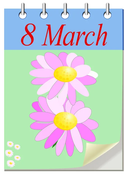 8 marzo, calendario — Foto Stock
