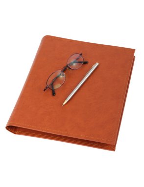 Notepad , pen and eyeglases clipart