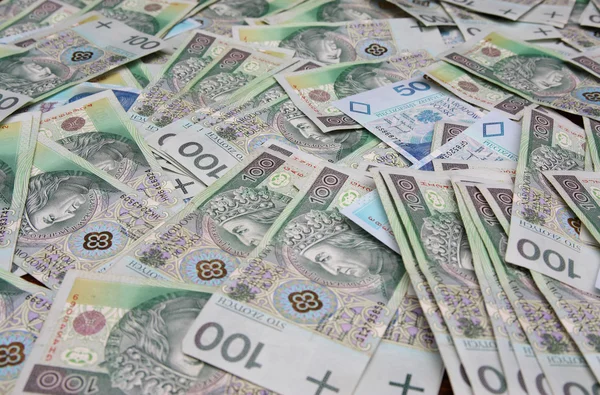 Pools 100 zloty bankotes — Stockfoto