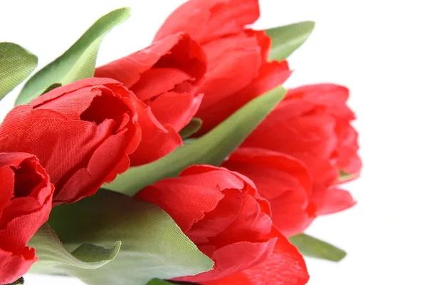 Tulipani di plastica rossi — Foto Stock