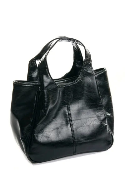 Black leather ba — Stock Photo, Image