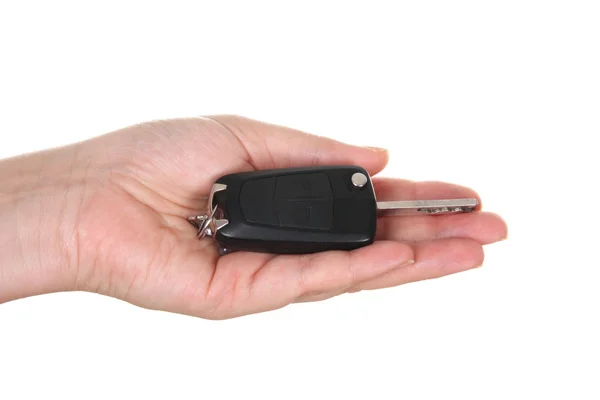 Hand holding the car's key — Stock Photo, Image