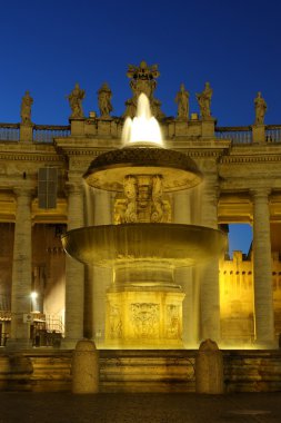 Carlo Maderno Fountain at night clipart
