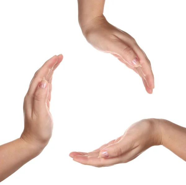 Tre händer — Stockfoto