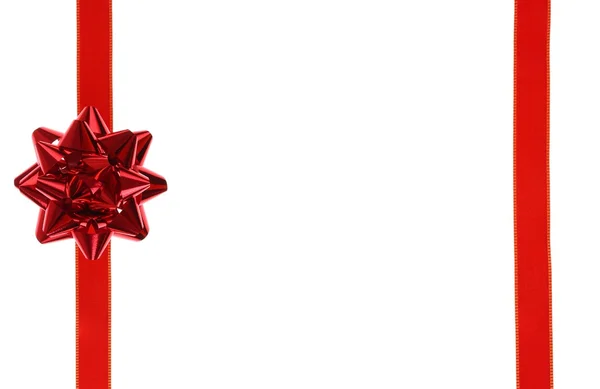 Красная праздничная лента — стоковое фото