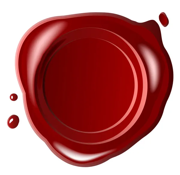 Red seal wax — Stock Photo, Image