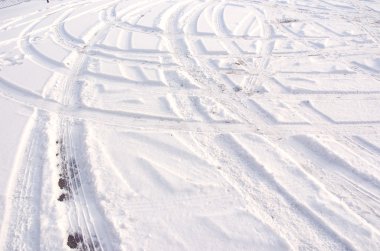 Track in the snow clipart
