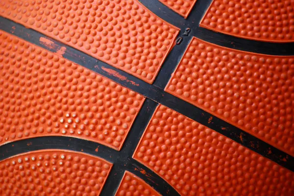 バスケット ボール - ゴム製のボールをクローズ アップ — ストック写真