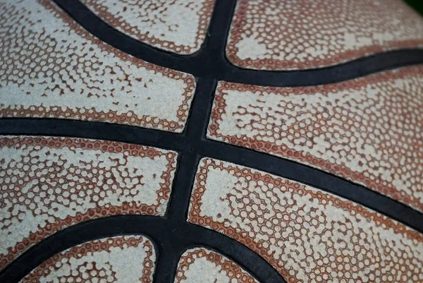 篮球-旧皮革关门 — 图库照片