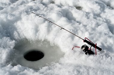 Rod and Reel Ice Fishing clipart