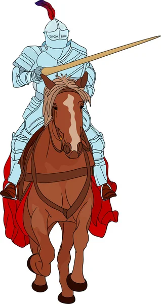 Cavaleiro a cavalo — Vetor de Stock