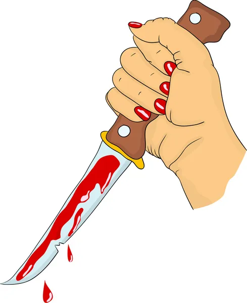 Ręki z nożem — Wektor stockowy