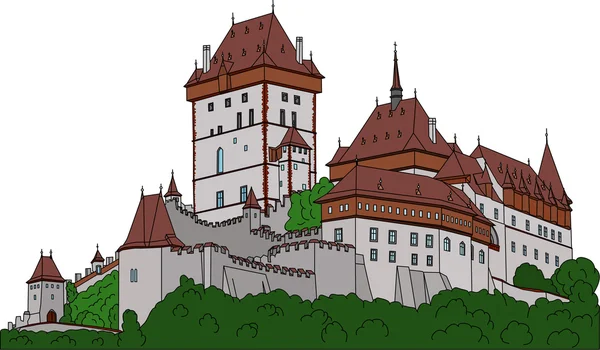Burg Karlstein — Stockvektor