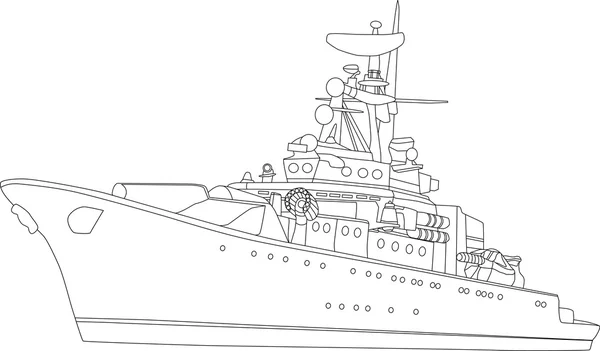 Navire de combat — Image vectorielle