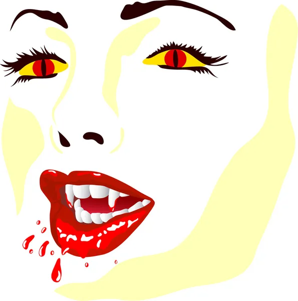 Visage de vampire — Image vectorielle