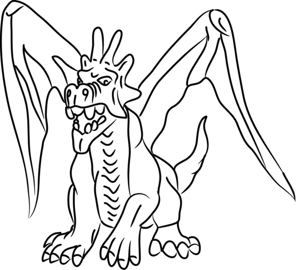 Contour du dragon — Image vectorielle