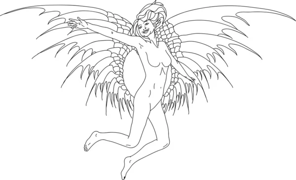Ангел женщины — стоковый вектор