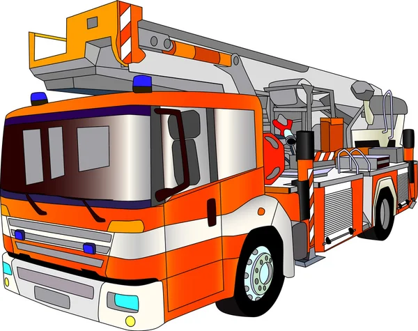 Fire engine lader — Stock Vector