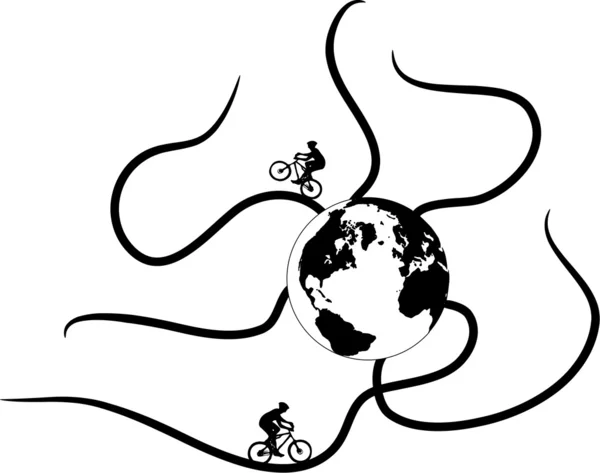คนขี่จักรยาน — ภาพเวกเตอร์สต็อก