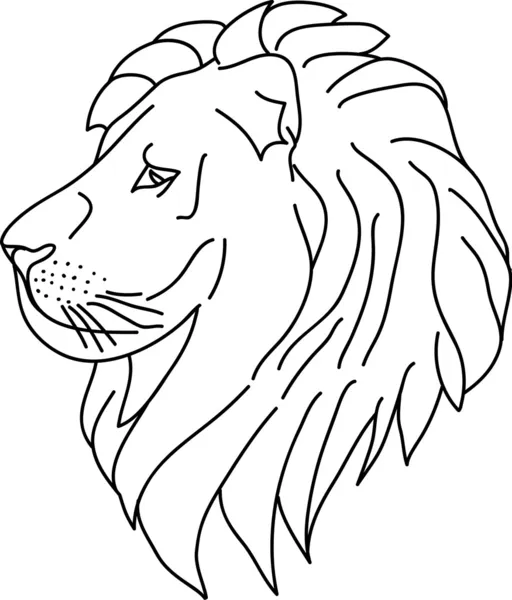 狮子轮廓 — 图库矢量图片