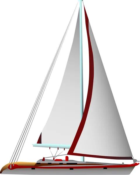 Segelboot — Stockvektor