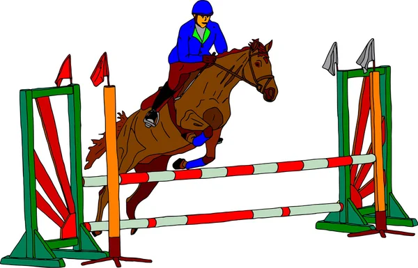 Hästhoppning — Stock vektor