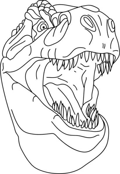 Cabeza de T-rex — Vector de stock