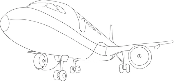 Літак контур — стоковий вектор