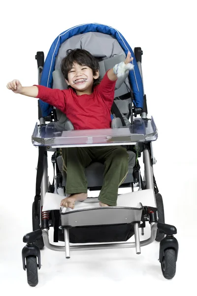 Three year old disabled boy — Stock Photo, Image