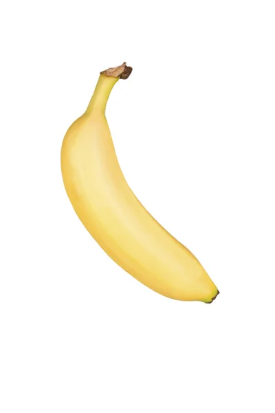 Один спелый желтый банан — стоковое фото