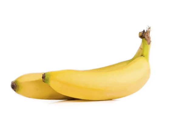 Dwa banany na białym tle — Zdjęcie stockowe