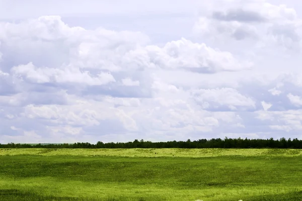 stock image Beautiful clouds over open field