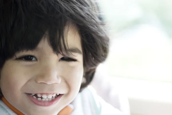 Little boy smiling happily — Stock Photo, Image