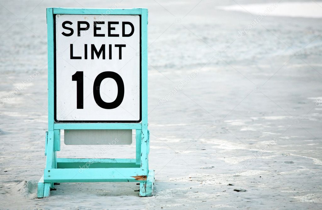Posted speed limit on beach