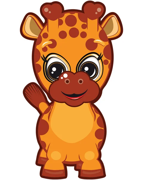 Pequeña jirafa — Vector de stock