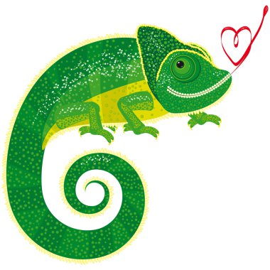 Fairytale isolated chameleon clipart