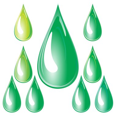 Set of color drops. clipart