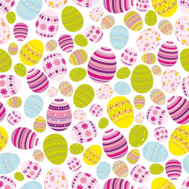 Seamless easter eggs background clipart